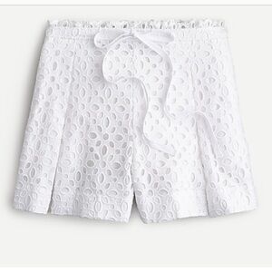 J.Crew Tie-waist short in embroidered eyelet. Adorable! Don’t miss out! NWT